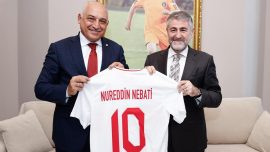 TFF Başkanı Büyükekşi Hazine ve Maliye Bakanı Nebati’yle buluştu